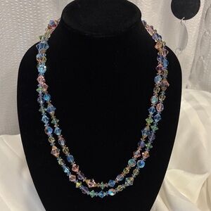 Vintage Elegant Multicolor Crystal Necklace